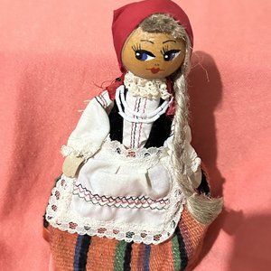 Polish Traditional Costume Wooden Doll